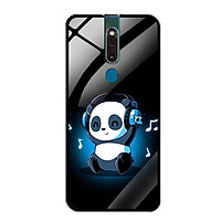 Ốp Lưng Kính Cường Lực cho Oppo F11 Pro - 0334 PANDA05 - Hàng Chính Hãng