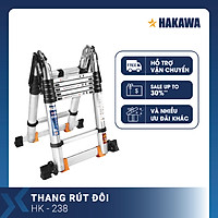 Thang nhôm rút đôi chữ a Nhật Bản HAKAWA HK238 (3,8M) - Phân phối chính hãng