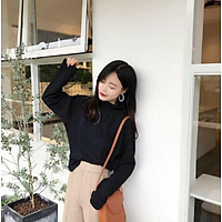 (Có sẵn)Áo len cổ cao Hồng kông hương vị retro