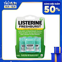 Miếng Ngậm Thơm Miệng Listerine Freshburst Pocketpaks Breath Strips 24 Strip Pack (3 Pack)