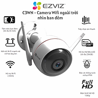 Camera IP Ngoài Trời Chống Nước Ezviz C3WN 2Mp Full HD1080P Ăng ten Wifi kép, tầm nhìn 30m ban đêm, chống bụi nước IP66 - Hàng Chính Hãng