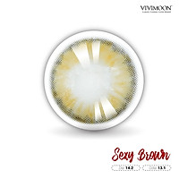 Lens cho mắt thở Hàn Quốc nâu tây VIVIMOON Sexy Brown 13.1mm