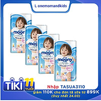Combo 4 Gói Tã Quần Moony Bé Gái Gói Đại L44 (44 miếng)