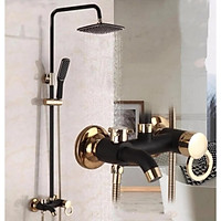 Vòi sen tắm đứng nóng lạnh cao cấp Euro Quality K34 (Đen viền vàng)... Hàng mới !!!!