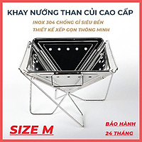Khay nướng than chống gỉ xếp gọn - Size M