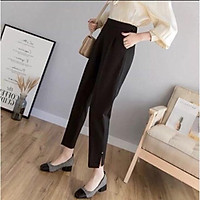 Quần baggy công sở khoá sườn xẻ gấu cách điệu chất tuyết mưa