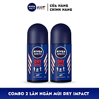 Combo 2 Lăn Ngăn Mùi NIVEA MEN Dry Impact Khô Thoáng (50ml) - 81610