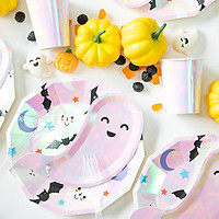 40 Cái/bộ Halloween Hóa Trang Giấy Dùng Một Lần Dễ Thương Ma Giấy Món Ăn Trẻ Em Tiệc Chủ Đề Đồ Dùng Trang Trí Nhà Sáng Tạo Bộ Đồ Ăn