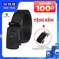 Thắt lưng nam mặt cá sấu khóa tự động DL10B – Tặng kèm 1 mặt khóa – Dây lưng nam vân cá sấu cao cấp – Dây nịt nam thiết kế sang trọng, lịch lãm