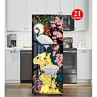 Decal Dán Trang Trí Tủ Lạnh Đẹp - Quốc Điểu Uyên Ương Hue Decor Chống Nước,Sẵn Keo, Đủ Kích Cỡ
