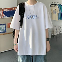 Áo phông tay lỡ form rộng unisex nam nữ thun teen cổ tròn oversize cotton giá rẻ basic đen trắng tee pull GKKRT