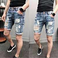 QUẦN SHORT JEAN NAM CHẤT BÒ CO GIÃN MẪU MỚI SIÊU HOT THỜI TRANG CAO CẤP AQ030