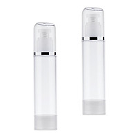 2 Pieces Empty Lotion Cosmetic Cream Bottles Airless Pump Dispenser 100ml