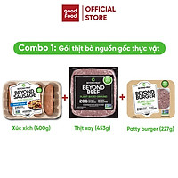 Combo thịt bò thuần thực vật Beyond Meat Ground + Patty + Sausage