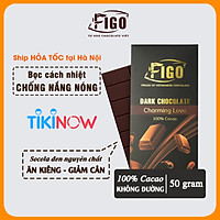 Socola đen nguyên chất 100% Cacao không đường Thanh 50gr | Dark Chocolate 100% Cacao Ăn kiêng, Giảm cân
