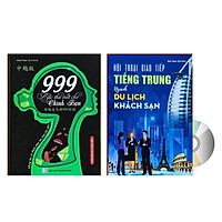 Sách - Combo 2 sách 999 bức thư viết cho chính mình song ngữ Trung việt có phiên âm MP3 nghe + Hội thoại giao tiếp tiếng Trung ngành du lịch khách sạn có audio nghe+DVD tài liệu