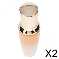 2xEmpty Glass Pump Spray Bottle Makeup Lotions Sunscreen Jars Container 50ML