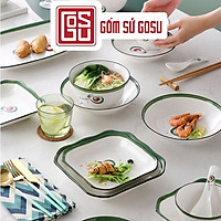 Bộ chén bát đẹp giá rẻ, gốm sứ cao cấp 16 món họa tiết quả Bơ dễ thương hàng sẵn