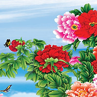 Tranh treo tường Hoa Mẫu Đơn 069