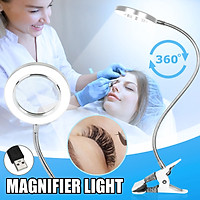 Professional Flexible Desk Magnifier 8X USB LED 360° Adjustable Magnifying Glass Magnifier Table Lamp Loupe Reading Beauty Tattoo Nail Light DC5V Home