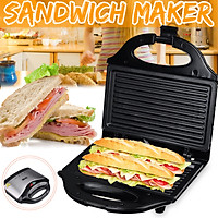 220v-240v 750W Electric Panini Press Sandwich Maker Grill Cake Panini Pancake Machine + Nonstick Grids Home Kitchen Breakfast Tool