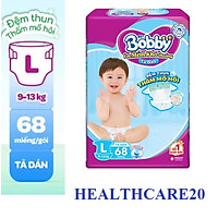 Tã Dán Bobby Siêu Mỏng Thấm Gói Siêu Lớn L68 (68 Miếng)