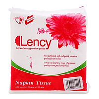 Combo 3 gói Khăn giấy ăn Lency 330 100 tờ 1 lớp