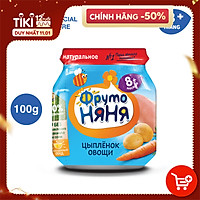 Thịt gà xay nhuyễn với rau củ FrutoNyanya 100g