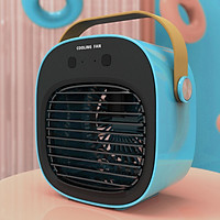 Portable Air Cooler Personal Air Conditioner Fan, Mini Evaporative Cooler Desk Fan with Handle, 3 Winds Speed, Super Quiet Humidifier Misting Fan