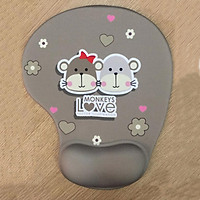 Lót Chuột Tròn Có Kê Tay Chống Chai Họa Tiết Dễ Thương 18 x 23 cm