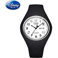 Disney Student Watch Men's Night Light Anti-Fruit Frozen Table Teen Men's Middle School Student Couple Watch 804 Double Calendar Black Belt White Face