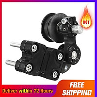 Black Aluminum Chain Tensioner Bolt on Roller Motorcycle Chopper ATV Dirt Bike Black/Silver