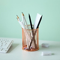 Nordic Style Tabletop Wrought Iron Pen Holder Office Desk Storage Organizer
