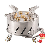 Self-Driving Tour Outdoor Stainless Steel 9-Head Stove Portable 9 Hole Fire And Brimstone Stove