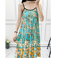Đầm Bầu Váy Bầu suông Chất lanh Lụa Hàn Mềm, siêu mát Thấm Mồ Hôi Tốt, Freesize từ 45 đến 70Kg