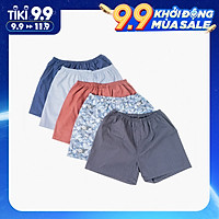 Combo 5 quần đùi nam Cotton mặc nhà thoải mái thoáng mát JAMANO- MÀU NGẪU NHIÊN