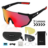 WEST BIKING Color Changing Cycling Glasses Windproof Sunglasses Equipment Outdoor Riding Sunglasses Polarized Myopia