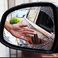  2 miếng dán chống bám nước mưa trên kính hậu xe ô tô - hình bầu dục