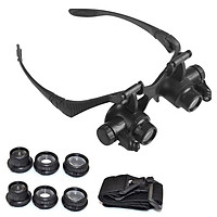 10X 15X 20X 25X Magnifying Glass Set with Headband & LED Light Magnifier Watchmaker Jewelry Optical Lens