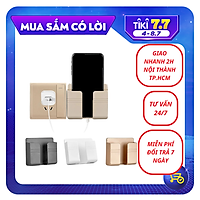 Khay đựng remote - điện thoại dán tường có khe luồn sạc nhỏ gọn tiện lợi ( Giao màu ngẫu nhiên ) - Hàng chính hãng