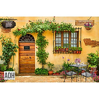 Decal dán tường ngôi nhà màu vàng ADH181228-1