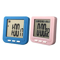 2x Small Alarm Clock Simple Design Bedside Clock Baking Timer Travel Clock