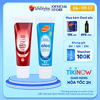 Combo Gel Bôi Trơn Tinh Chất Lô Hội LifeStyles Aloe 50ml + Gel Bôi Trơn LifeStyles Warm Lovin' Tăng Cảm Gíac Ấm Nóng 50m