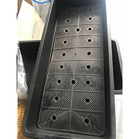 Combo 10 chậu nhựa đen trồng rau sạch thông minh tiện lợi 102cm x 43cm x 16cm