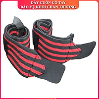 (Bộ 2 chiếc) Dây cuốn cổ tay cho người tập Gym, Băng Cổ Tay, Bảo Vệ Chấn Thương - Phụ Kiện Thể Thao - Sọc đỏ đen