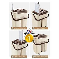 BỘ CHỔI LAU NHÀ 360 ĐỘ TỰ VẮT THÔNG MINH HÌNH CHỮ NHẬT TẶNG KÈM 2 BÔNG LAu