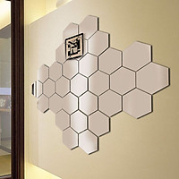Gương Lục Giác Trang Trí Dán Tường Acrylic 3D (12 Mảnh)
