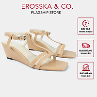Erosska - Giày sandal đế xuồng quai mảnh dáng sang nhẹ nhàng XE002