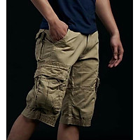 Quần Shorts Kaki Nam Túi Hộp Phong Cách Mạnh Mẽ
