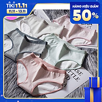 Bộ 5 Quần Lót Nữ, quần lót cotton siêu thấm mút mồ hôi thương hiệu Baw mẫu QLN10